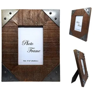 Drewniana ramka na zdjęcia 10x15 cm vintage z drewna mango