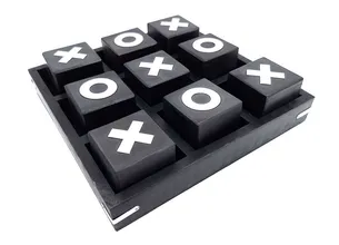 Duże kółko i krzyżyk drewniane 24x24 cm – elegancka gra strategiczna G1079/B