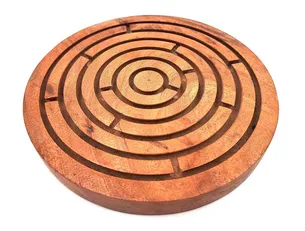 Gra zręcznościowa kulki w labiryncie drewniana G1301A