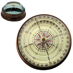 Kompas soczewkowy z mosiądzu i szkła NC2119