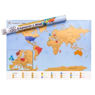 Mapa zdrapka Odkrywcy – Świat (EN) Froster