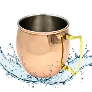 Miedziany kubek ze stali nierdzewnej 304 500 ml pokryty miedzią MM7012