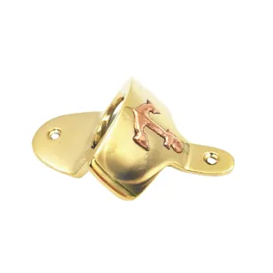 Mosiężny otwieracz do butelek do przykręcenia z motywem kotwicy 70481