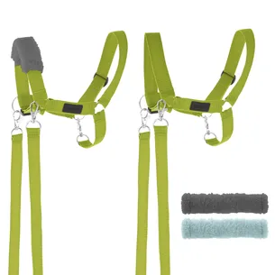 Skippi kantar dla Hobby Horse z wodzami i 2 wymiennymi futerkami, jasny zielony