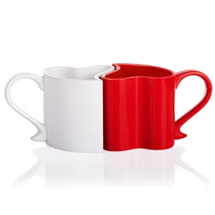 Zakochane Kubeczki – zestaw 2 kubków w kształcie serca Mąż i Żona Froster