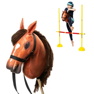 Zestaw Skippi Hobby Horse Bursztyn z przeszkodą do skakania 135 cm