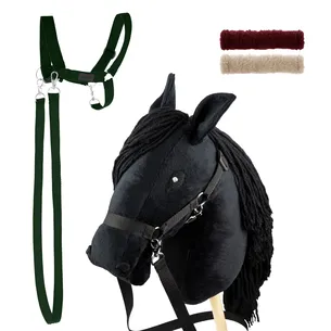 Zestaw Skippi Hobby Horse czarny + kantary czarny i ciemnozielony