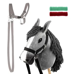 Zestaw Skippi Hobby Horse szary z dodatkowym kantarem