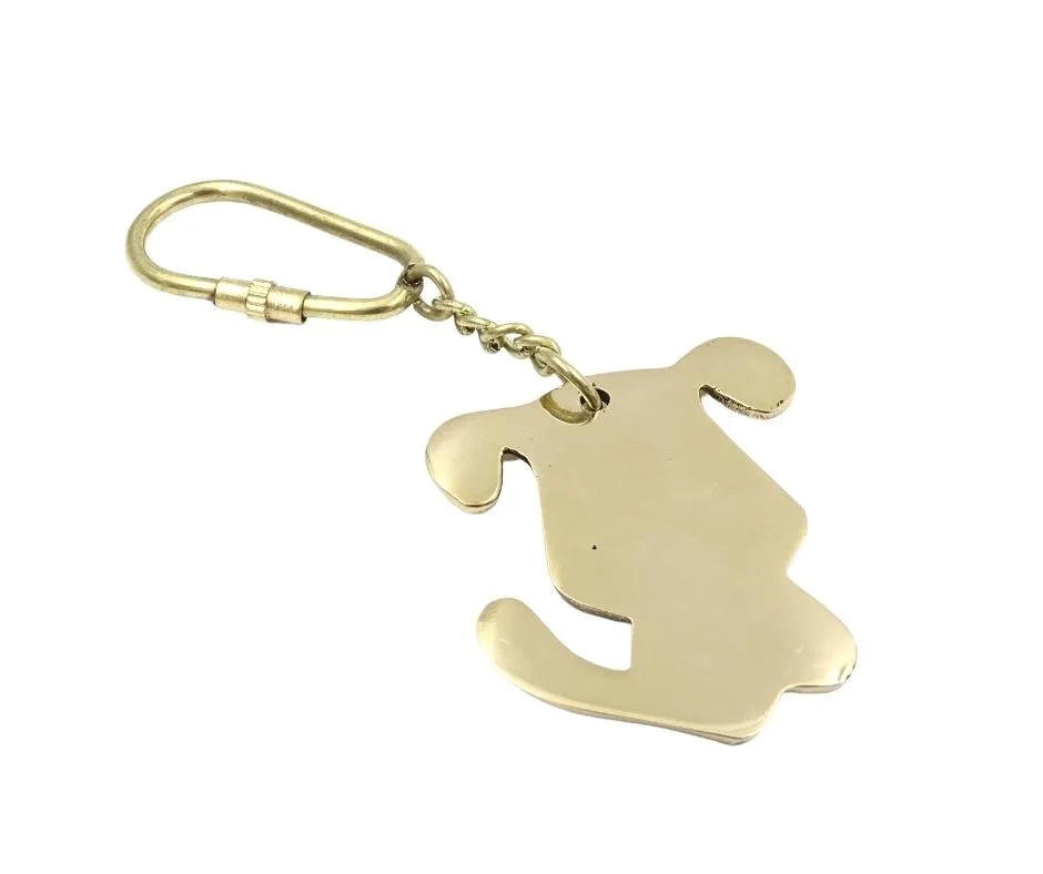 Brelok do kluczy Piesek KRT5 mosiężny