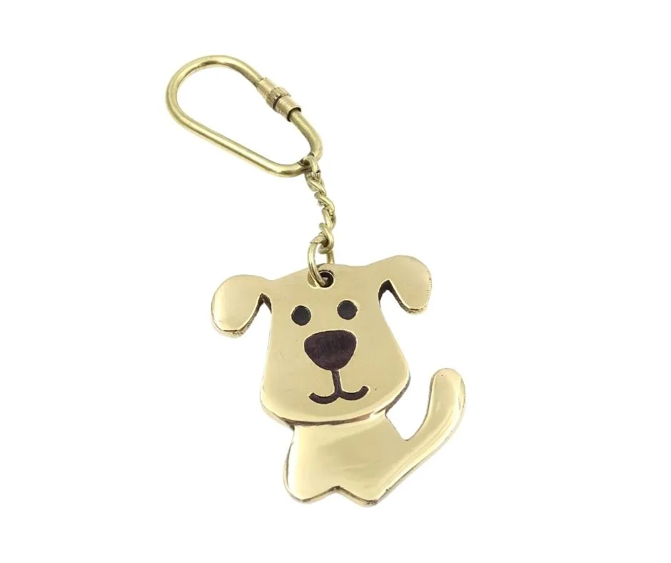 Brelok do kluczy Piesek KRT5 mosiężny