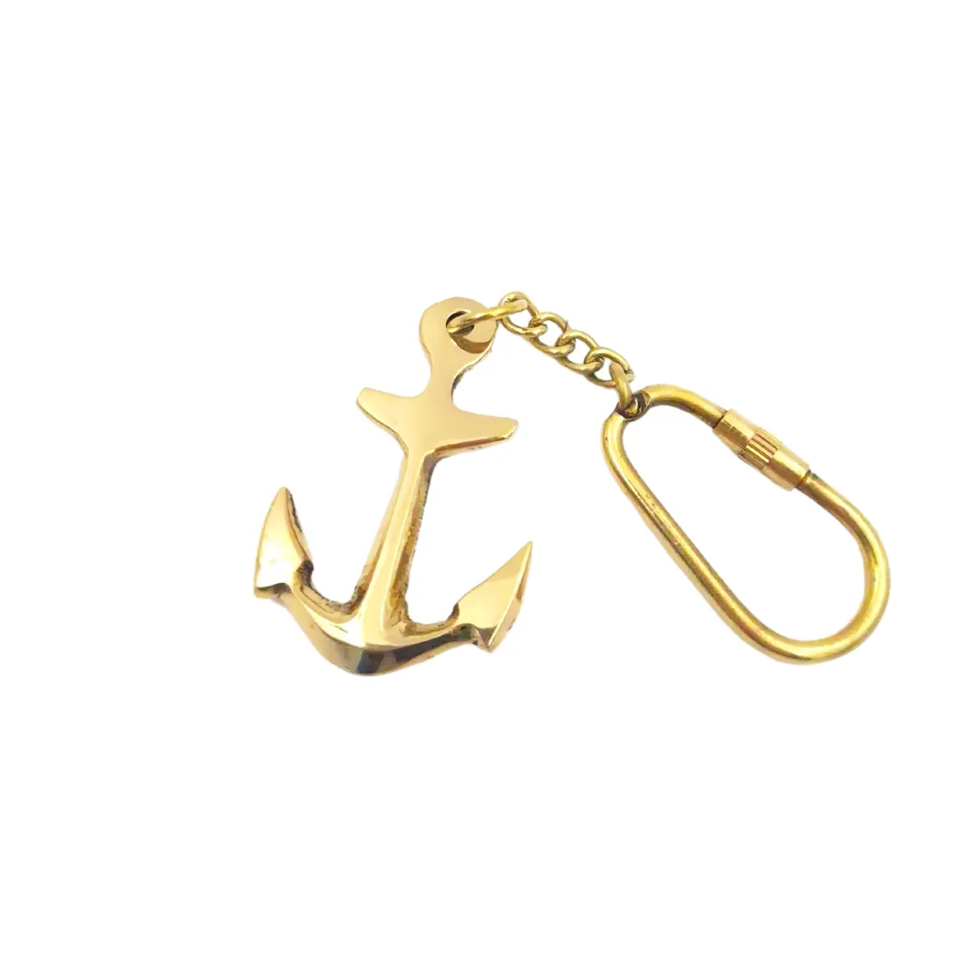 Brelok kotwica KR104 mosiężny 11 cm