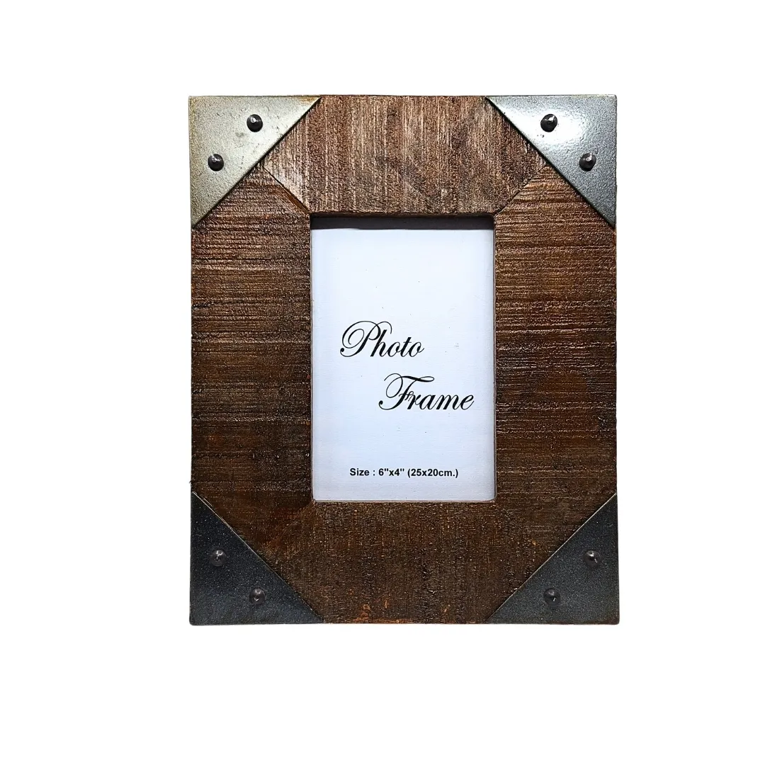 Drewniana ramka na zdjęcia 10x15 cm vintage z drewna mango