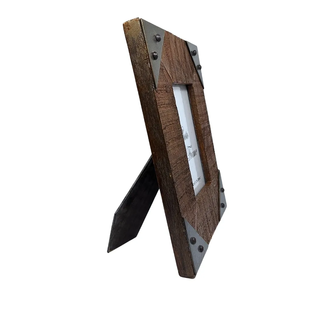 Drewniana ramka na zdjęcia 10x15 cm vintage z drewna mango