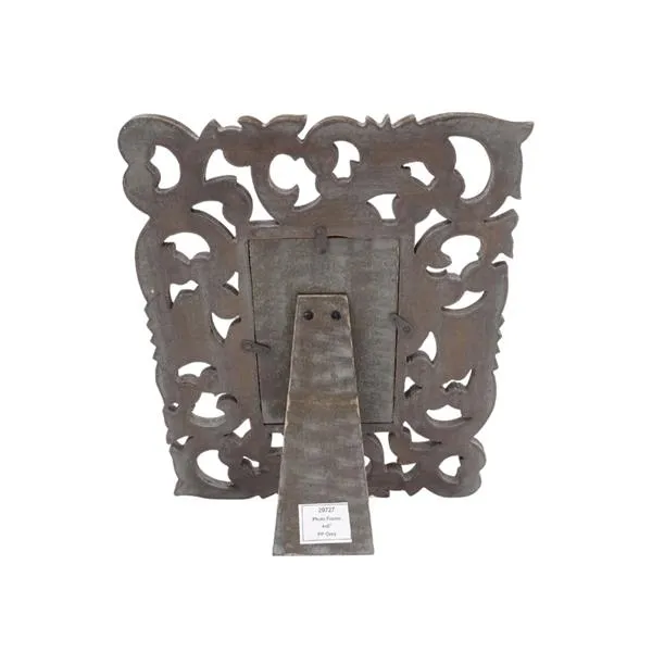 Drewniana ramka na zdjęcia 10x15 orientalna z mangowca boho 29727