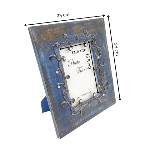 Drewniana ramka na zdjęcia Blue 18x13 cm (28893)