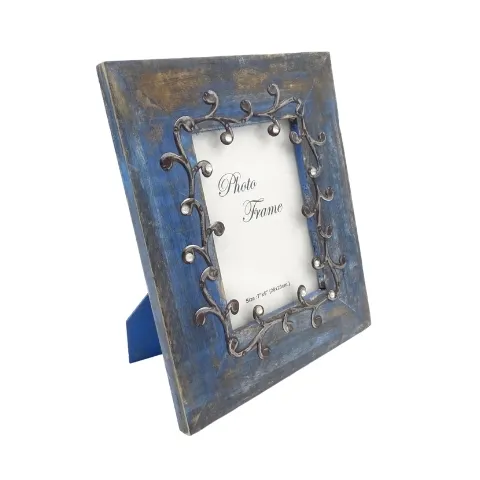 Drewniana ramka na zdjęcia Blue 18x13 cm (28893)