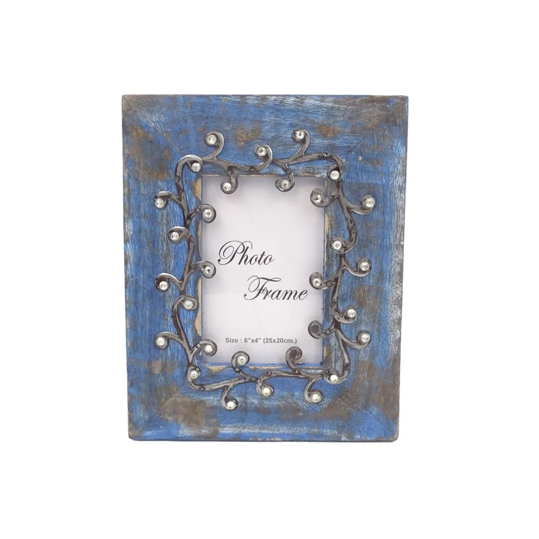 Drewniana ramka na zdjęcia Blue 28892 na fotografię 15x10 cm