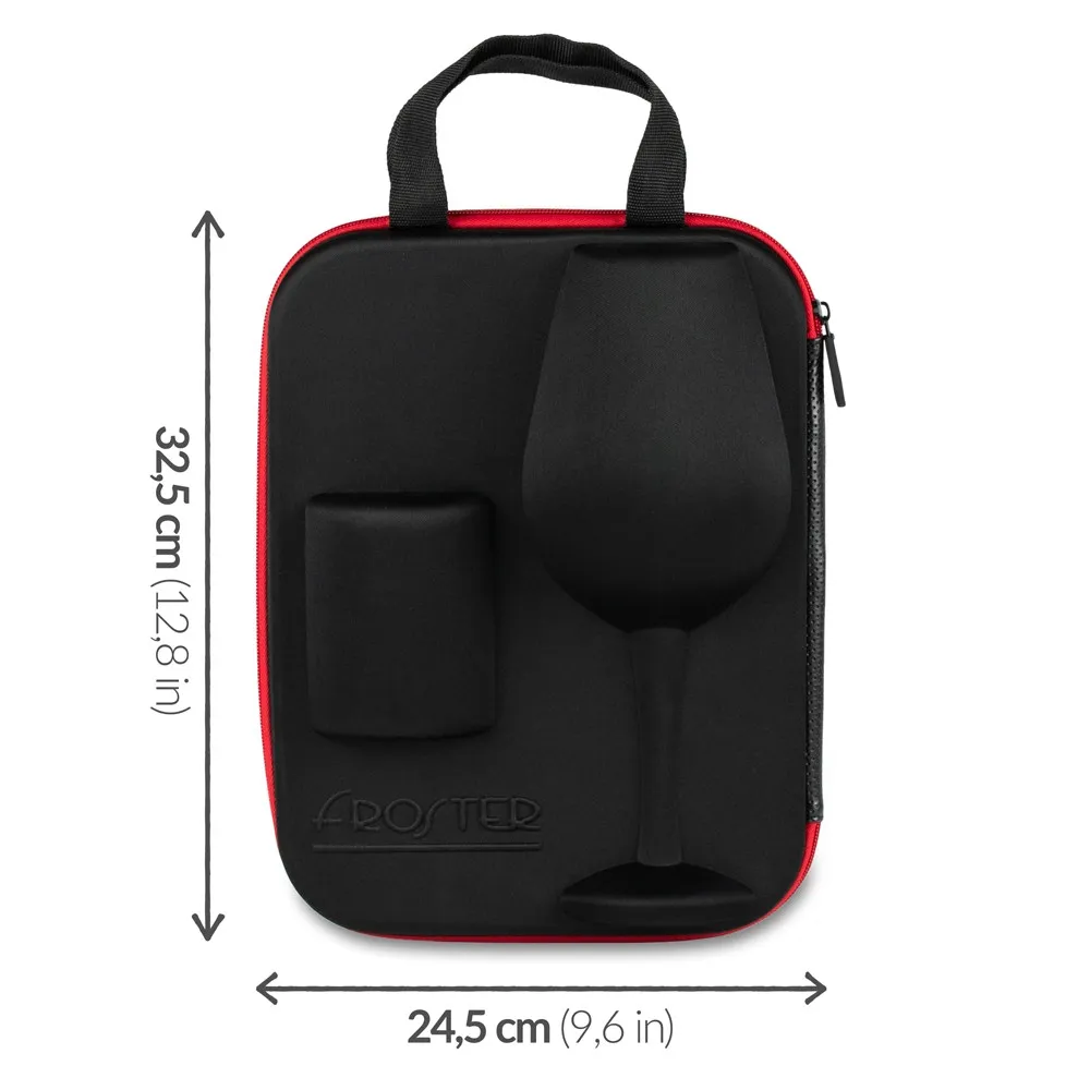 Etui dla pary Froster z kieliszkiem do wina i szklanką do whisky na ślub