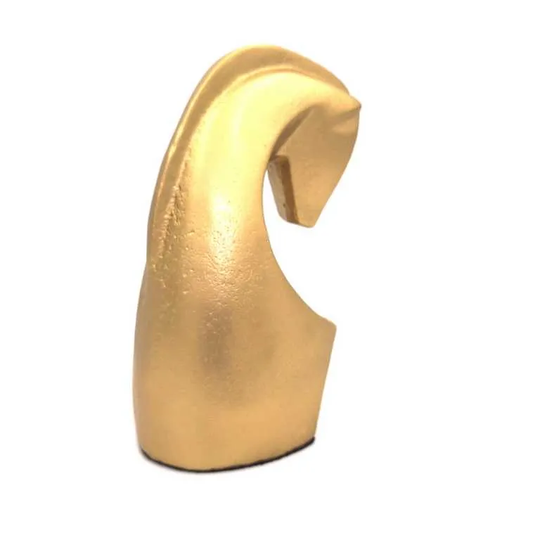 Figurka dekoracyjna Głowa Konia Dante metalowa w kolorze mosiężnym 22 cm