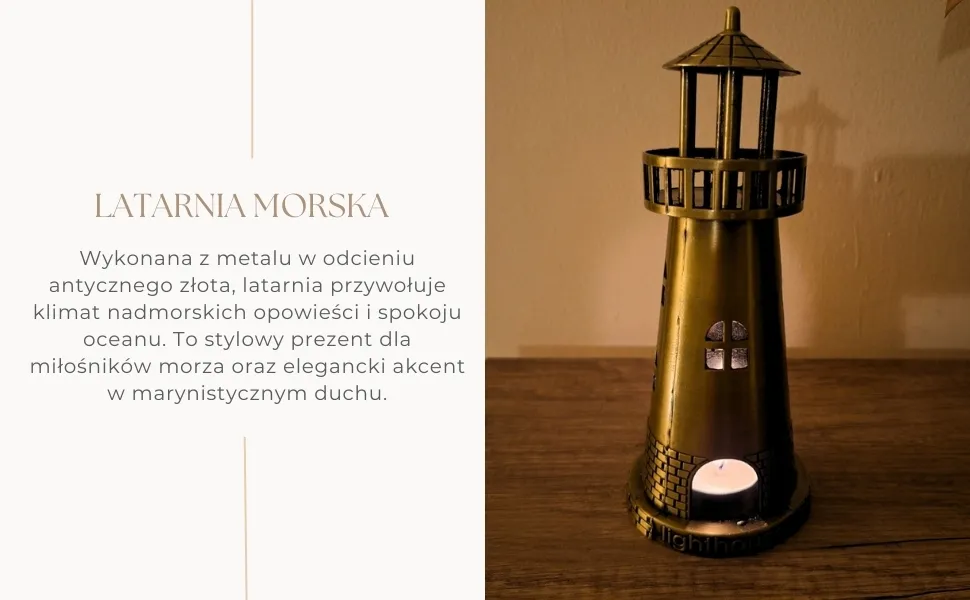 Figurka latarnia morska – świecznik na tealight 18,5 cm LT