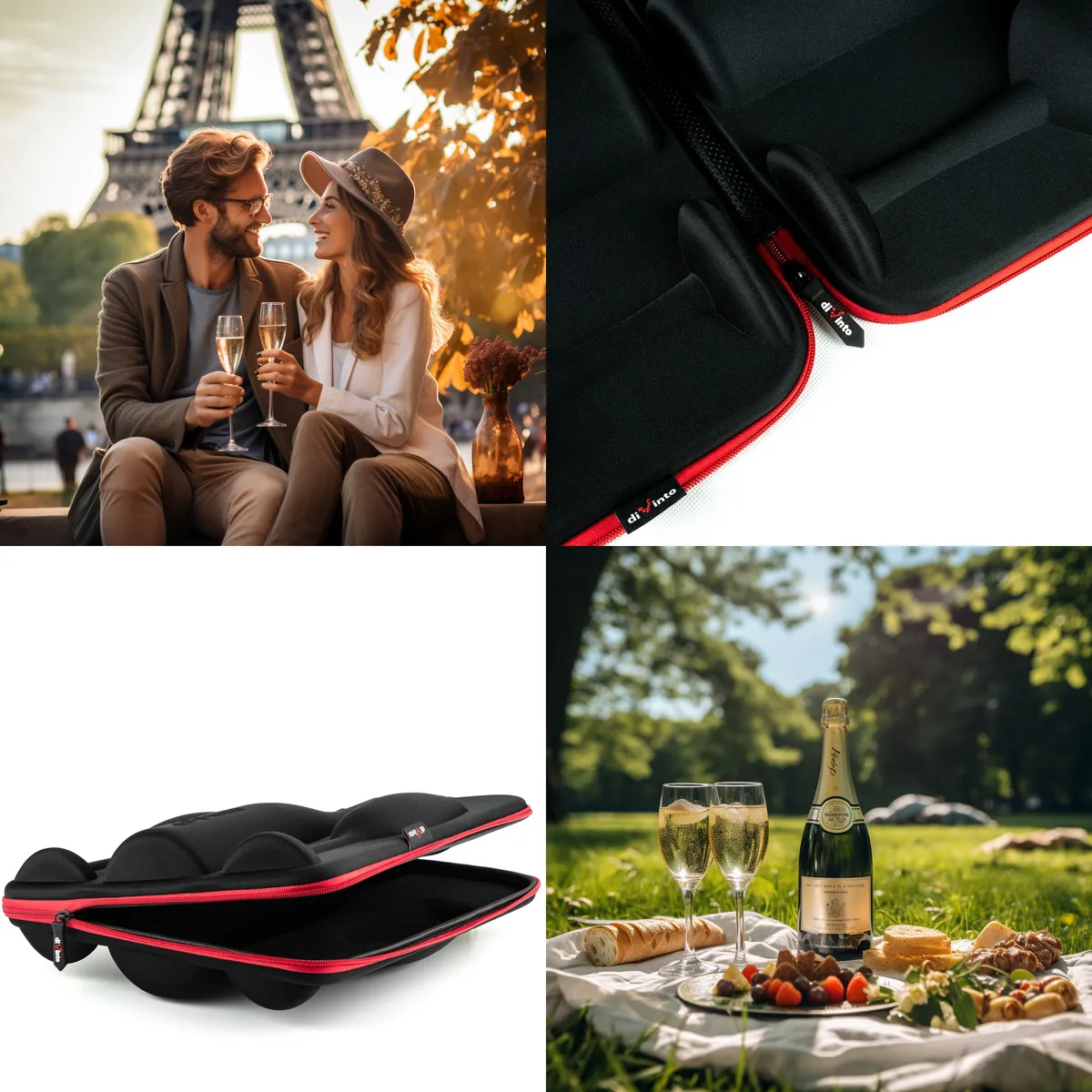 Kieliszki do wina musującego w etui diVinto Harmony