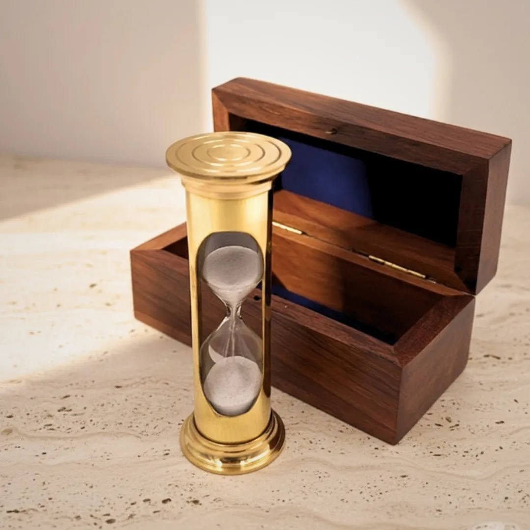 Klepsydra piaskowa w drewnianym pudełku 3 minuty ROUND STP99