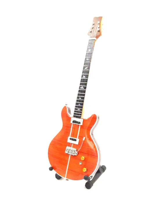 Mini gitara w stylu Carlos Santana MGT-0376 – dekoracyjny model 24,5 cm