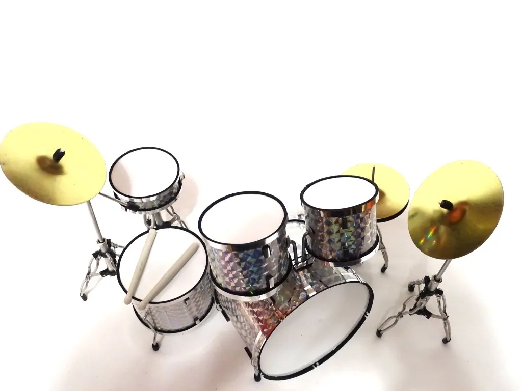 Mini perkusja silver chrome MDR-0039, skala 1:5