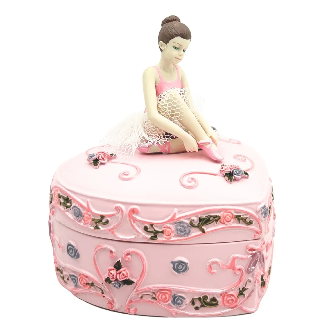 Pozytywka pudełeczko serce z baletnicą Jezioro Łabędzie – MP-19031