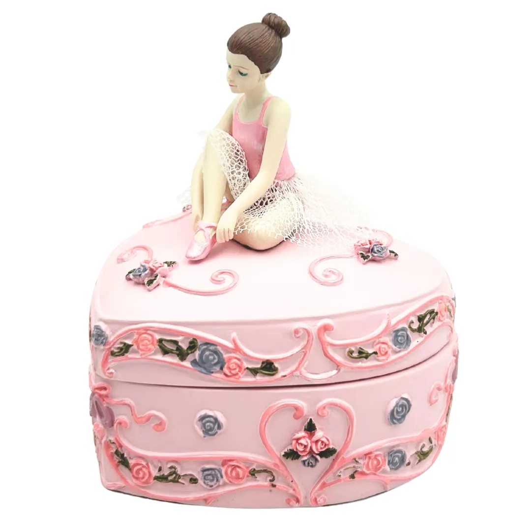 Pozytywka pudełeczko serce z baletnicą Jezioro Łabędzie – MP-19031