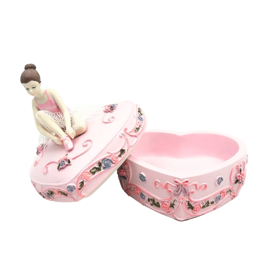 Pozytywka pudełeczko serce z baletnicą Jezioro Łabędzie – MP-19031