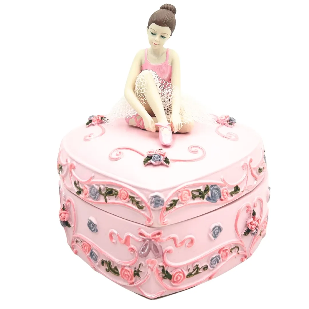 Pozytywka pudełeczko serce z baletnicą Jezioro Łabędzie – MP-19031