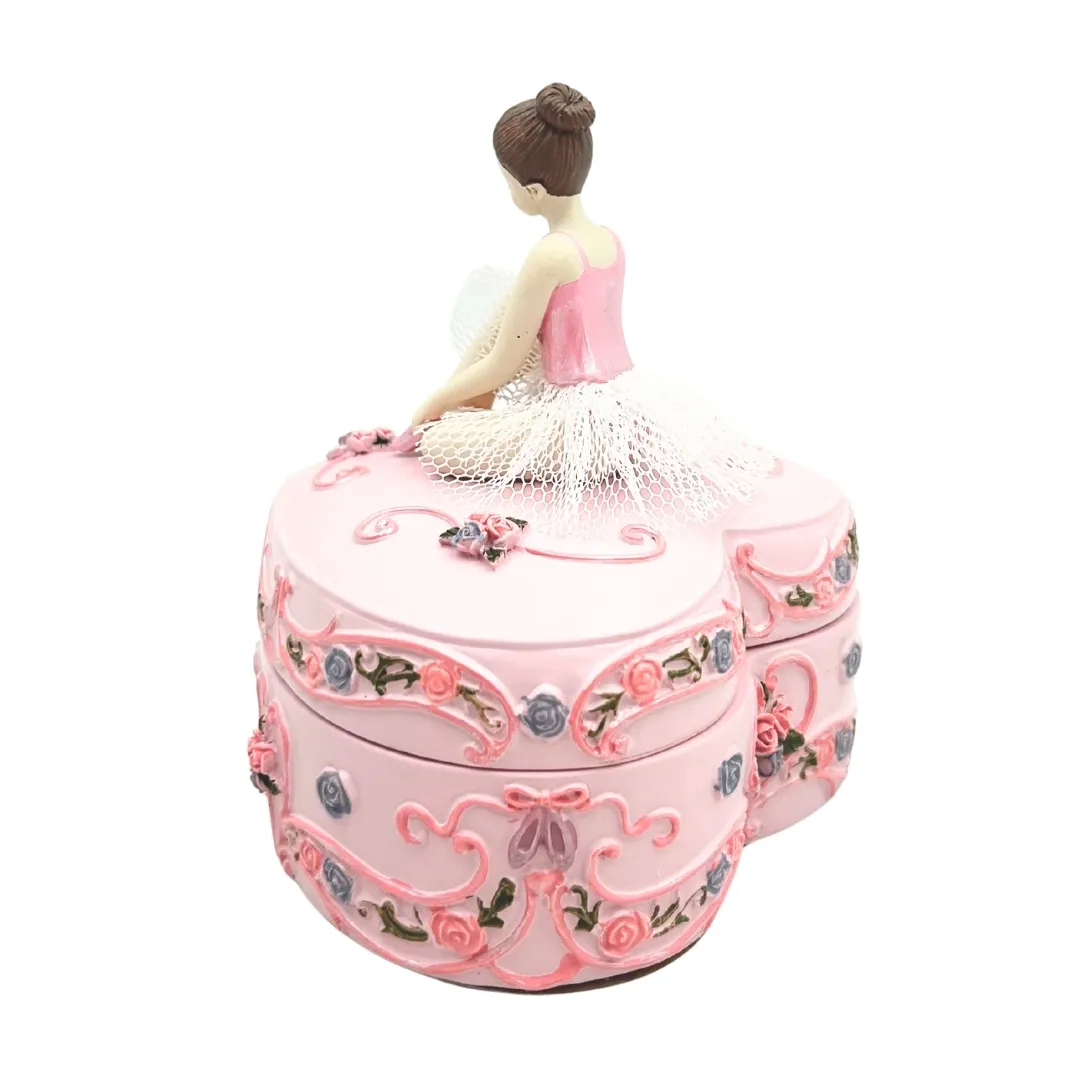 Pozytywka pudełeczko serce z baletnicą Jezioro Łabędzie – MP-19031