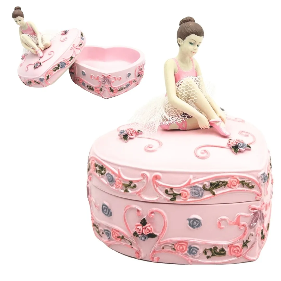 Pozytywka pudełeczko serce z baletnicą Jezioro Łabędzie – MP-19031