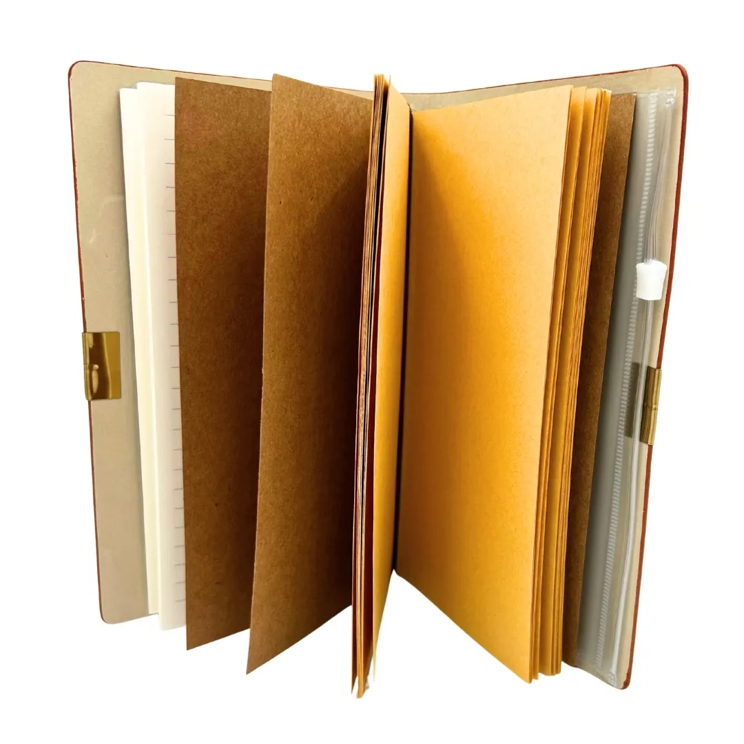 Skórzany notes podróżnika z organizerem i wizytownikiem EE7