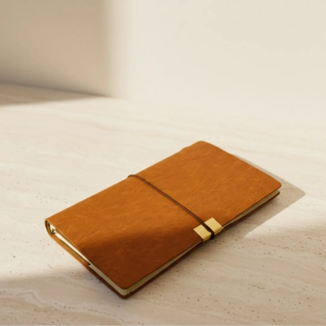 Skórzany notes podróżnika z organizerem i wizytownikiem EE7