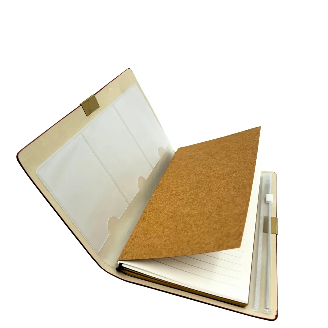 Skórzany notes podróżnika z organizerem i wizytownikiem EE7