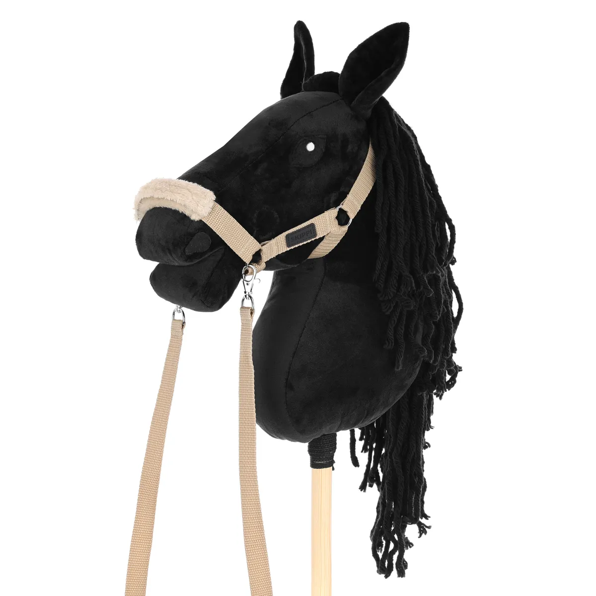 Skippi kantar dla Hobby Horse z wodzami i 2 wymiennymi futerkami – beżowy