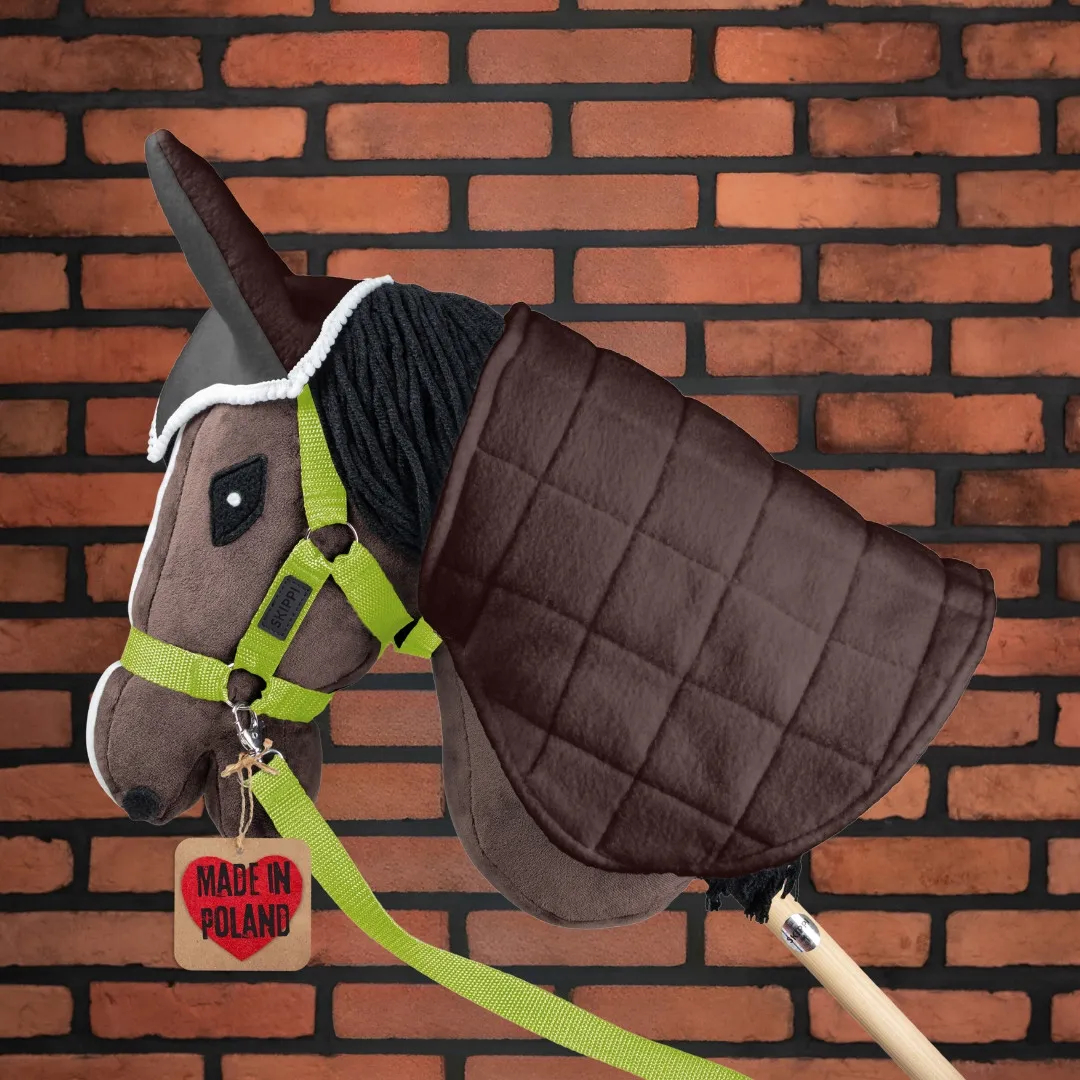 Skippi kantar dla Hobby Horse z wodzami i 2 wymiennymi futerkami, jasny zielony