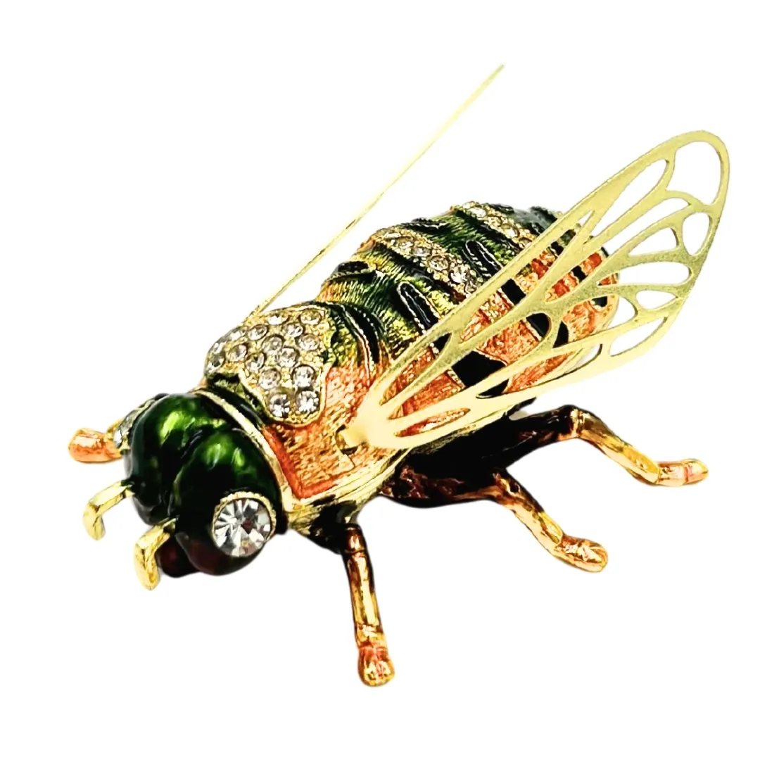 Szkatułka na biżuterię pszczoła zdobiona kryształkami HX542