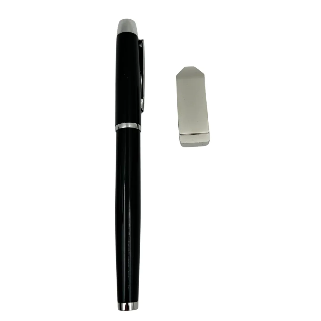 Zestaw prezentowy premium: notes A5, długopis i pendrive 16GB w pudełku czarno-złoty EE9