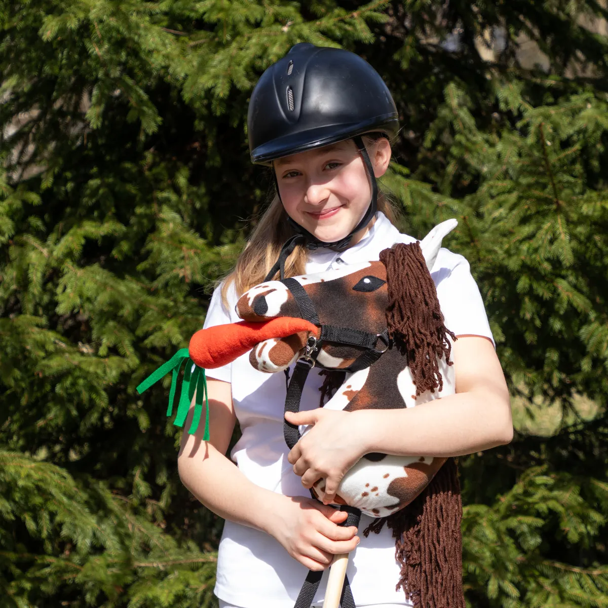 Zestaw Skippi Hobby Horse Gniady Srokaty z derką Wrzos i Śliwka