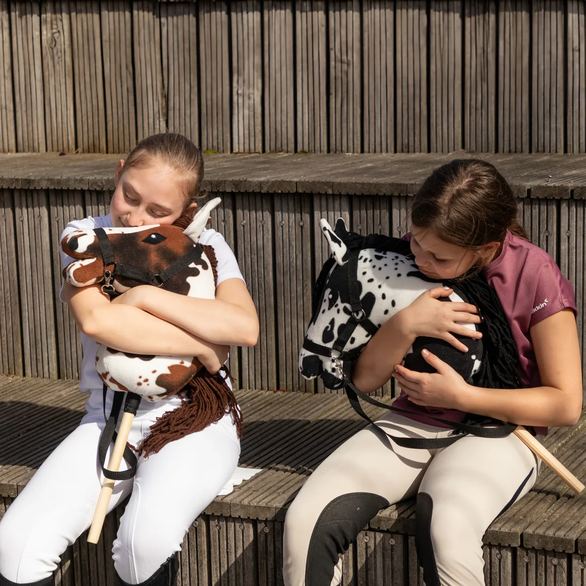 Zestaw Skippi Hobby Horse Karo srokaty + kantar błękitny