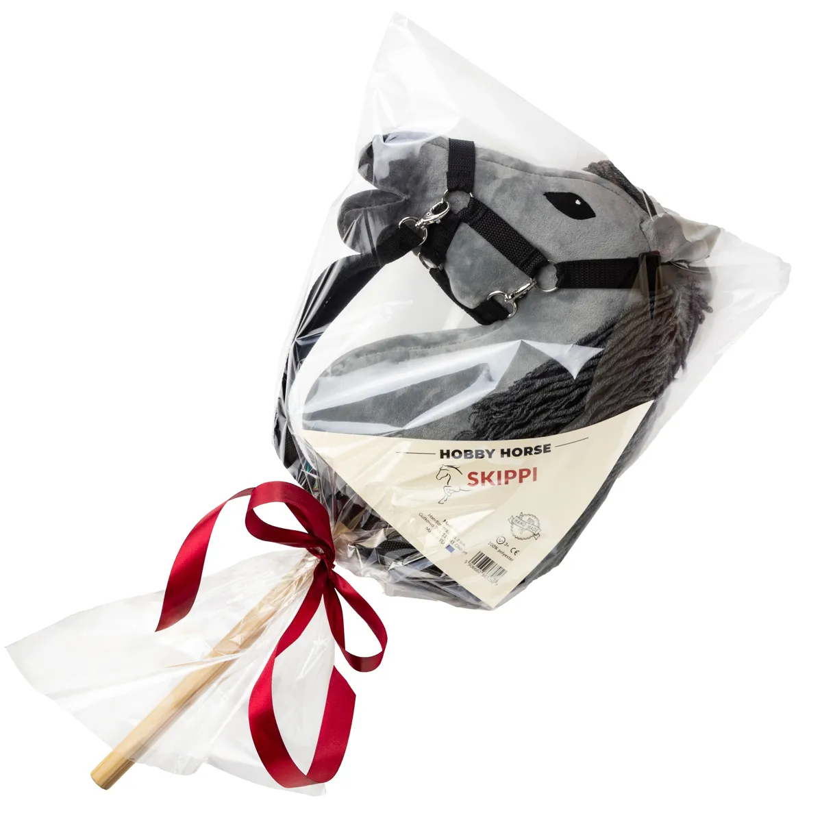 Zestaw Skippi Hobby Horse szary + dodatkowy kantar błękitny