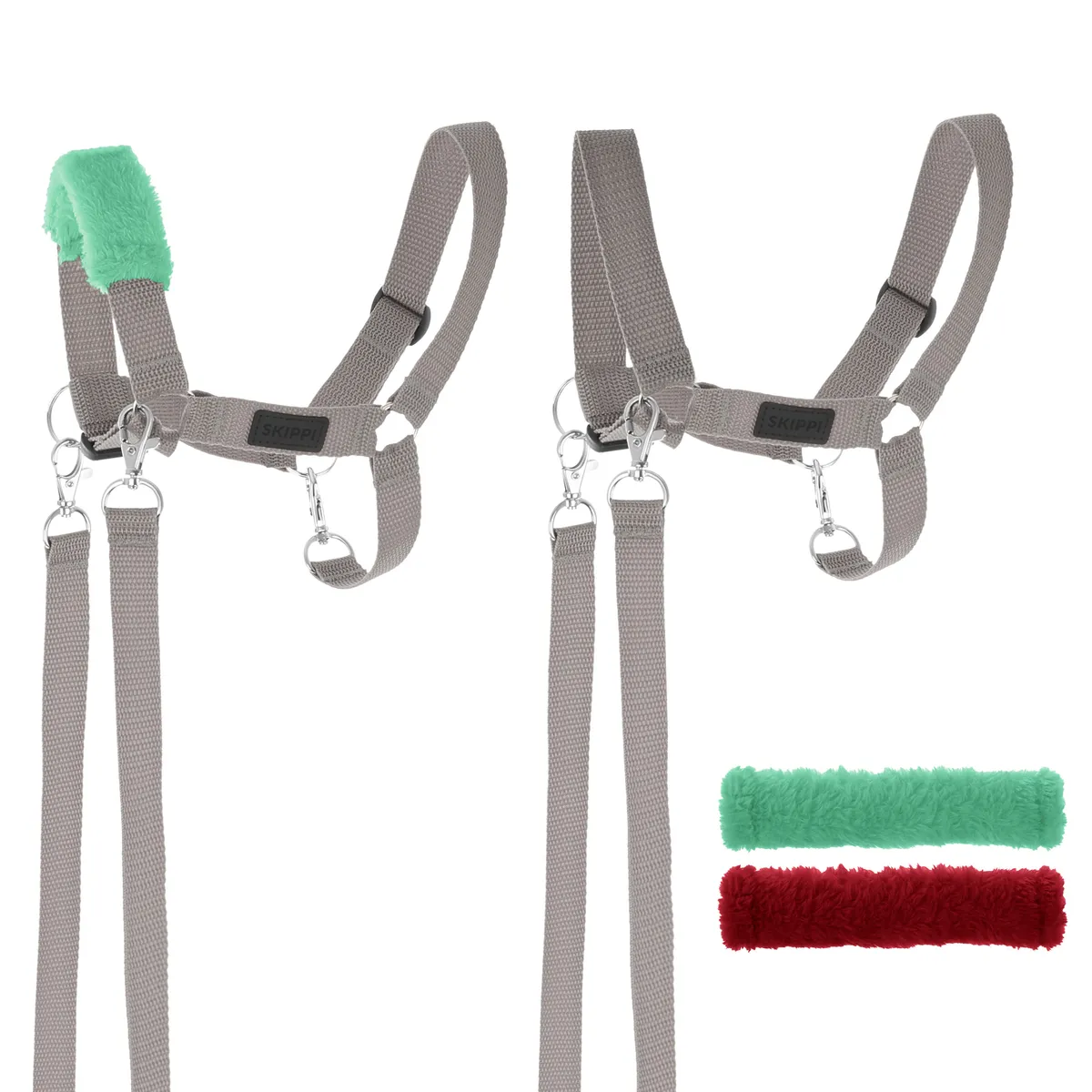 Zestaw Skippi Hobby Horse szary z dodatkowym kantarem